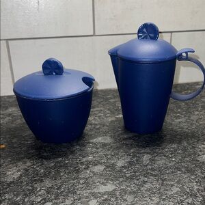 Vintage Tupperware Sugar and Creamer Set. Open House. Seems NWOT